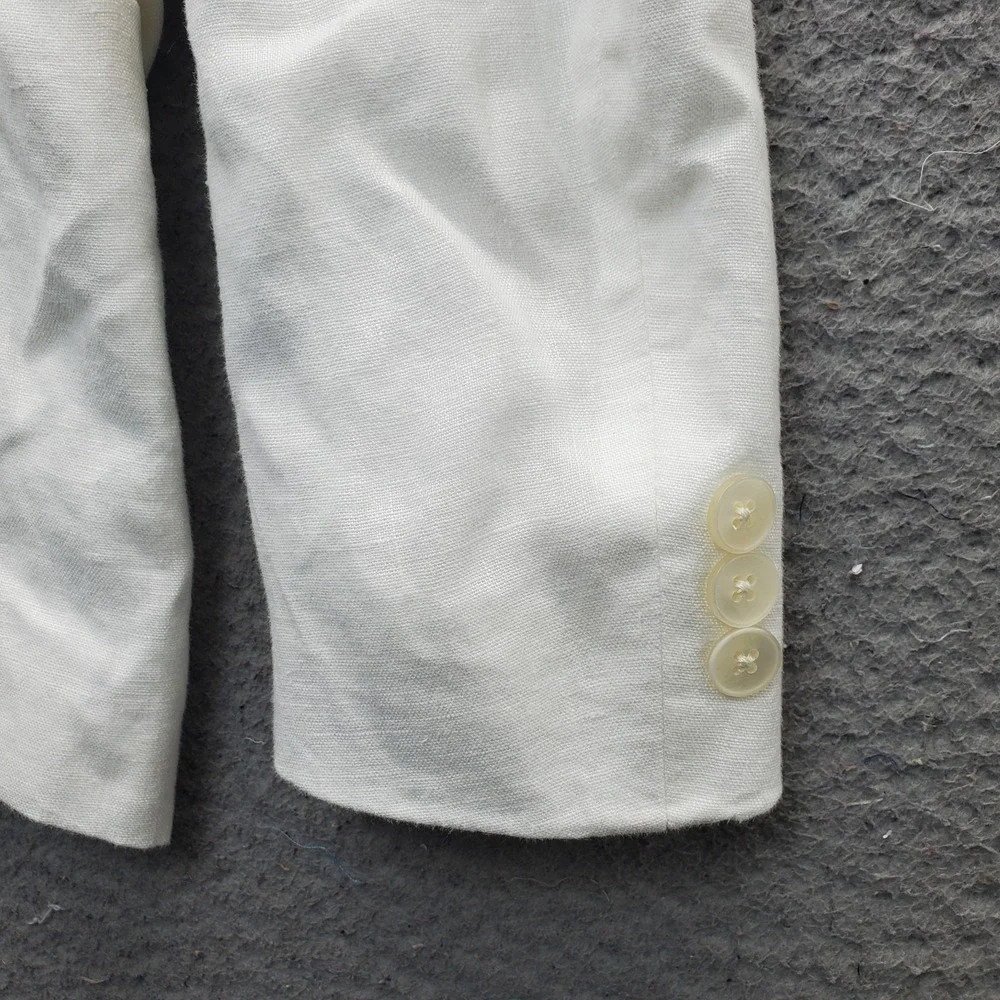 Lauren Ralph Lauren 2 Piece Suit Boys 14R White Linen Single Breasted Classic